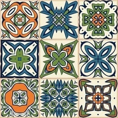 Crédence de cuisine en plexiglas Tuiles marocaines Motif patchwork sans couture, carreaux, ornements