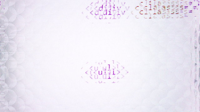 Html and Css abstract code animation, internet web site technology
