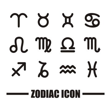 Black Silhouette of Zodiac Icon