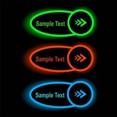 Vector arrow buttons for web. Next circle icon