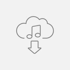 Download music line icon.