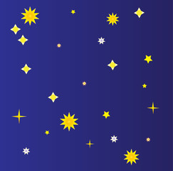 Dark blue night sky with stars