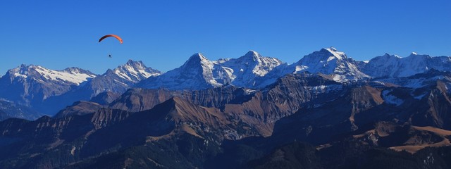 Famous mountains Eiger, Monch and Jungfrau