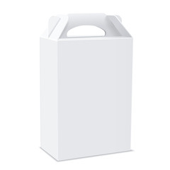 blank package box with handle