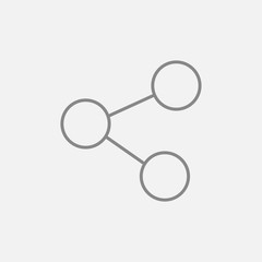 Social network line icon.