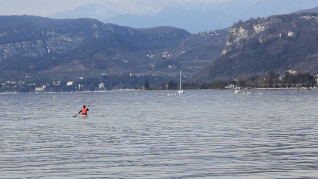 Kajak sul lago di Garda