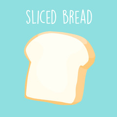 plain sliced bread vector illustration