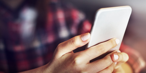 Hands Holding Smart Phone Connection Communication Concept