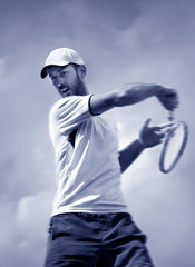 male tennis player in action