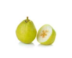  Pears fruit on white background