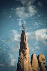 Climber on the edge.