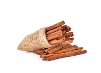 Cinnamon sticks  on white background