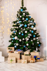 Christmas living room with Christmas Tree