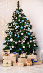 Christmas living room with Christmas Tree