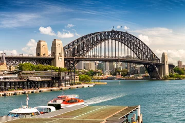 Photo sur Plexiglas Sydney Harbour Bridge Belle vue sur le pont du port de Sydney