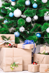 Christmas living room with Christmas Tree