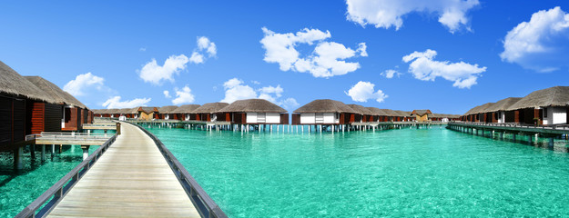 Fototapeta premium Rest in the Maldives at the beautiful cottages.