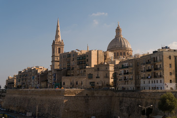 Fototapeta na wymiar Blick auf Valetta aus Nord-Westen - Malta