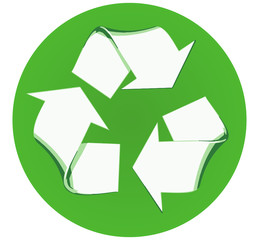 Recycle Vector Symbol Isolated on White