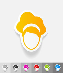 realistic design element. hairstyle