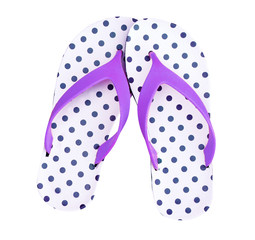 Summer  flip flop sandals beach shoes isolated (clipping path)