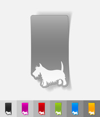 realistic design element. scottish terrier