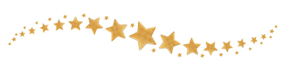 Naklejki  Złote gwiazdy we wzorze fali - wzór wirowy