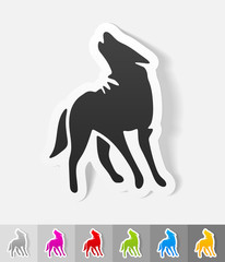 realistic design element. wolf