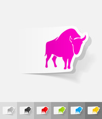 realistic design element. aurochs