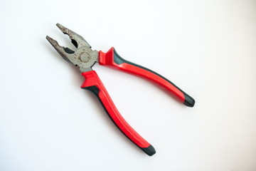 pliers tool on the white background 