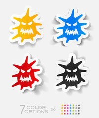 realistic design element. microbe