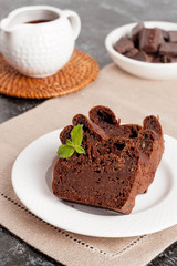 Chocolate muffins on a plate