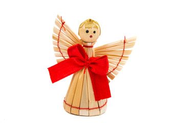 Straw christmas ornament, handmade