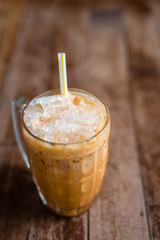 traditional thai iced tea with milk
