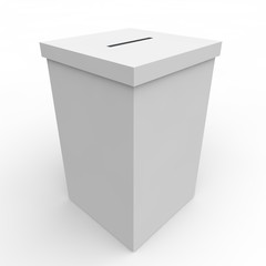 White blank box for voting