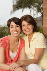 Naklejka premium Mother and daughter