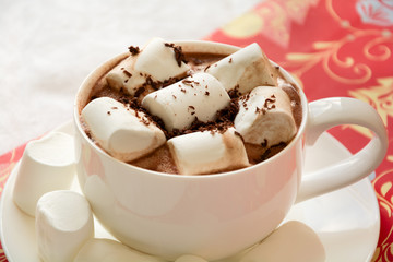 Hot chocolate with marshmallow