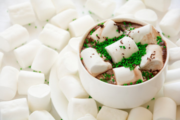 Hot chocolate with marshmallow