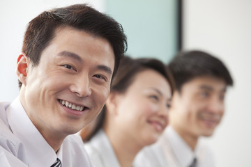 Fototapeta premium Businessman Smiling at Camera