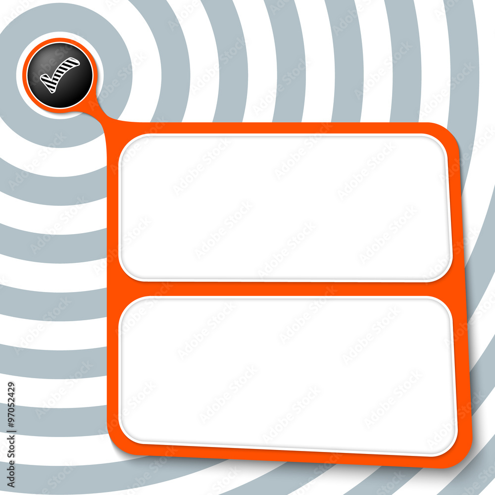 Poster abstract red box for your text and check box