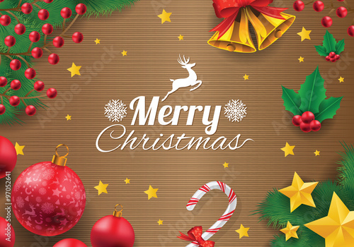&quot;merry christmas season greeting vacation holiday decoration graphic