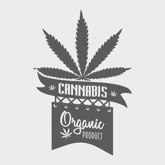 medical marijuana logo concept. Vector Cannabis badge, label or logo template