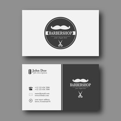 Barber shop business card template