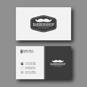 Barber shop business card template