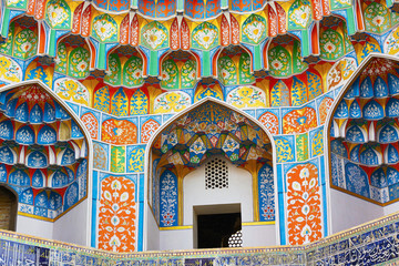 Main portal of Kalyan Mosque, Bukhara, Uzbekistan - obrazy, fototapety, plakaty