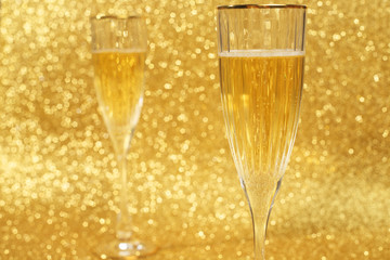 Glasses of champagne