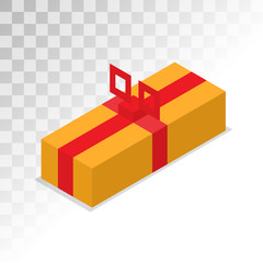 Colorful 3d gift boxes with bows and ribbons vector set