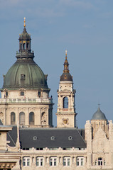 Fototapeta na wymiar St. Stephen's Basilica from Buda, Budapest, Hungary
