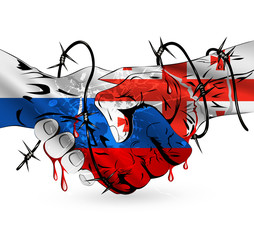 Russia-Georgia Conflict Creative Illustration