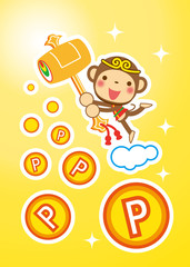 新年　増えるポイント　孫悟空